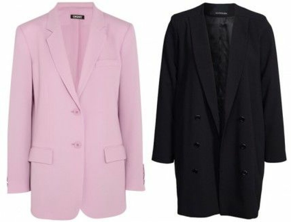 Långa kavajer från DKNY och Rodebjer. Långa kavajer från DKNY och Rodebjer.