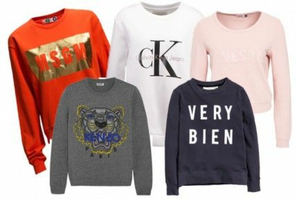 12 trendiga collegetröjor med tryck (i butik nu!)