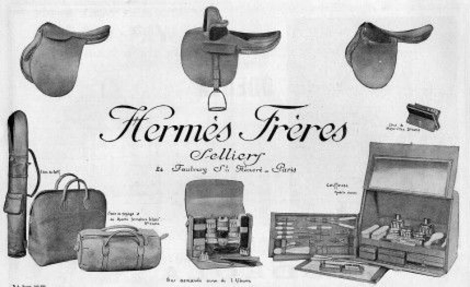 Hermès-reklam från 1923. Hermès-reklam från 1923.