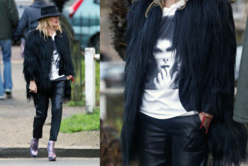 Kate Moss rörande klädhyllning till döde vännen David Bowie