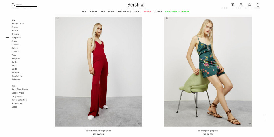 Bershkas svenska webbshop. Bershkas svenska webbshop.