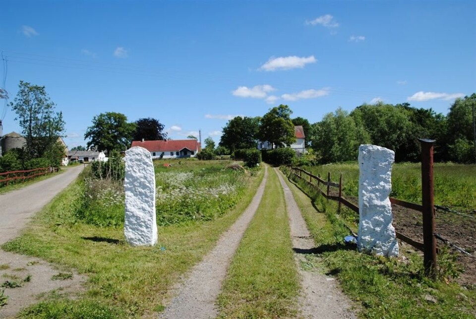 Vägen som leder upp till byggnaden.