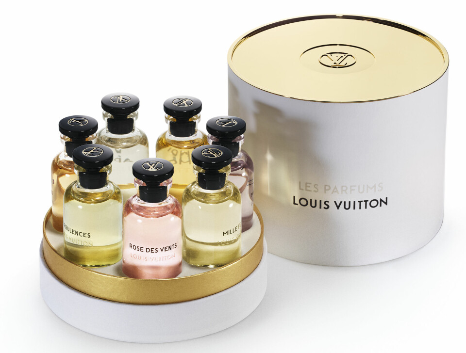 De sju Louis Vuitton-parfymerna går att köpa i exklusiva presentkit. De sju Louis Vuitton-parfymerna går att köpa i exklusiva presentkit.
