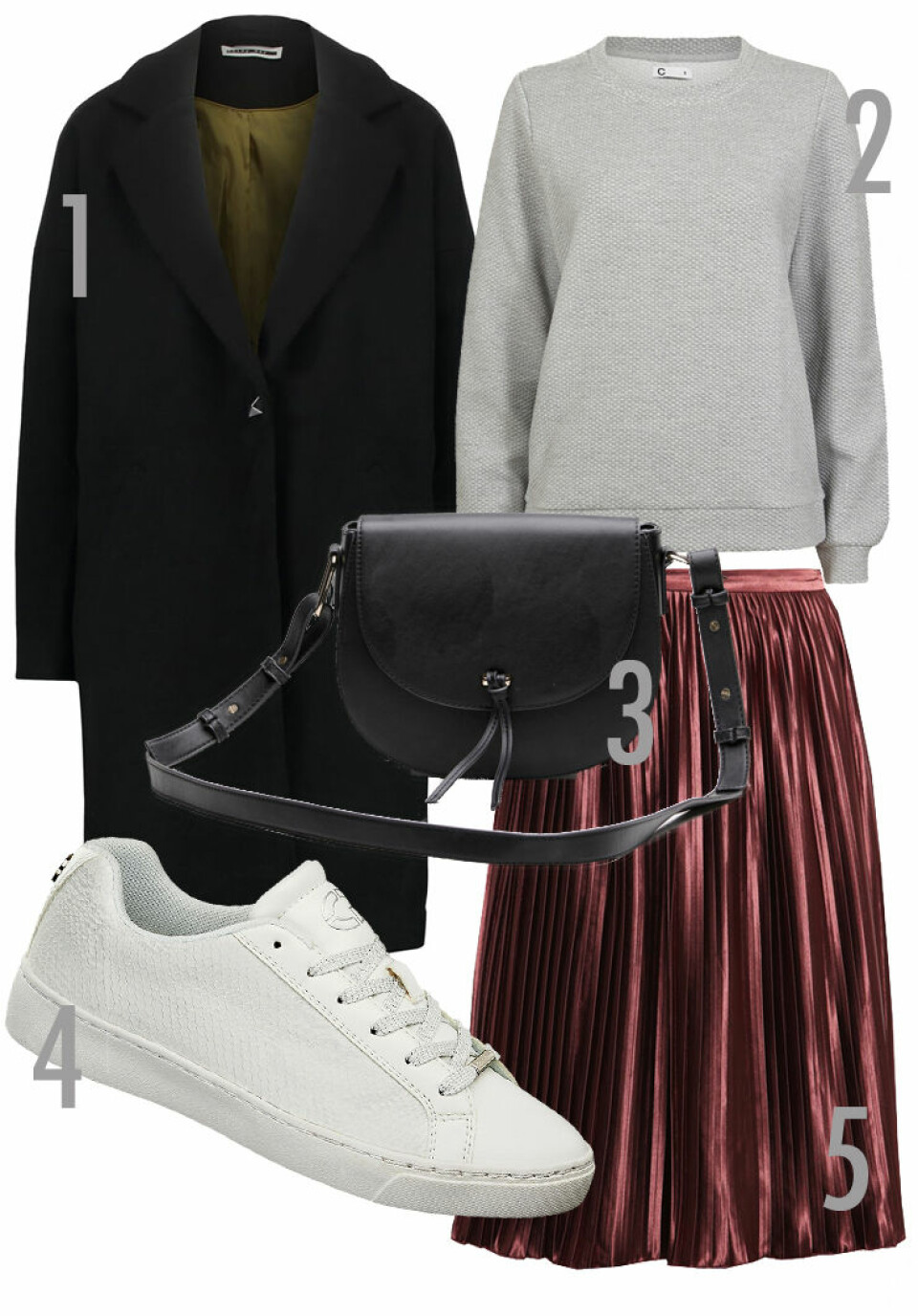 Budget vs. lyx – snygg höstoutfit med kjol och sneakers