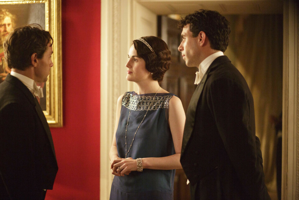 Downton Abbey, Season 4Lady Rose meets the Prince of Wales and faces a dilemma. Trouble also plagues Cora's mother and brother, Edith, and almost everyone else atDownton Abbey.Shown from left to right: Julian Ovenden as Charles Blake, Michelle Dockery as Lady Mary and Tom Cullen as Lord Gillingham Photo by Picturelux. Supplied by insight media
