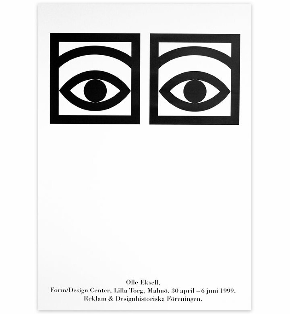 Olle Eksells klassiska poster med kakoögonen. Olle Eksells klassiska poster med kakoögonen.