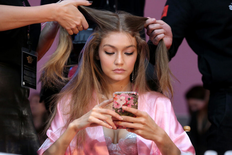 Mandatory Credit: Photo by James Gourley/REX/Shutterstock (7527791ag)Gigi Hadid backstageVictoria's Secret Fashion Show, Backstage, Grand Palais, Paris, France - 30 Nov 2016