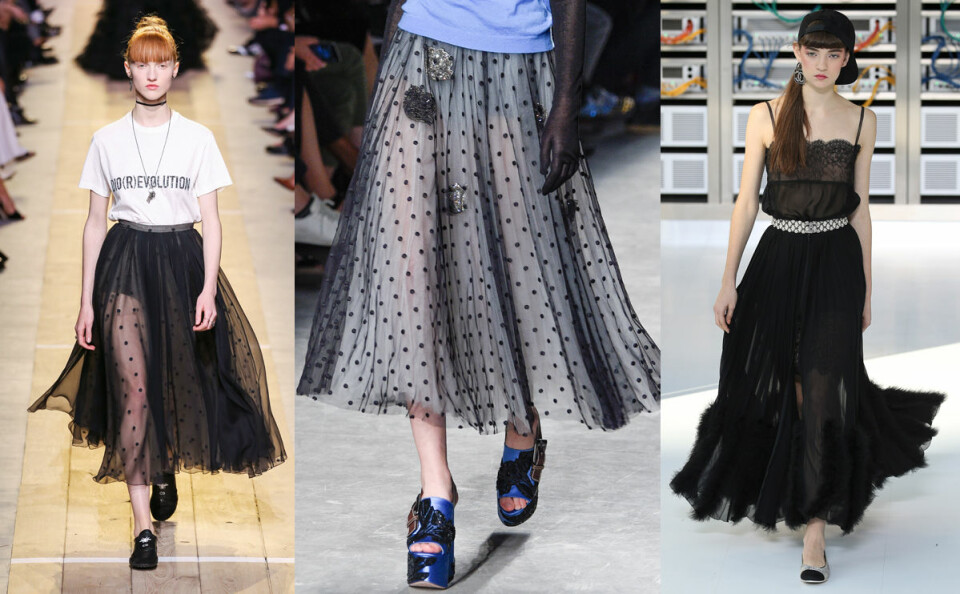 Tyllkjol – ett nyckelplagg inför våren hos Dior, Rochas och Chanel. Tyllkjol – ett nyckelplagg inför våren hos Dior, Rochas och Chanel.