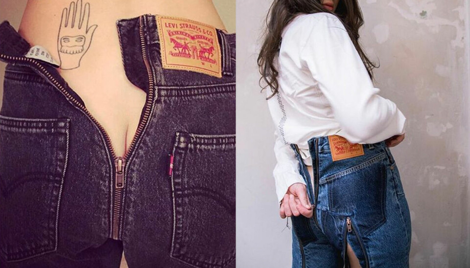 Vetements och Levis designar jeans med dragkedja över rumpan