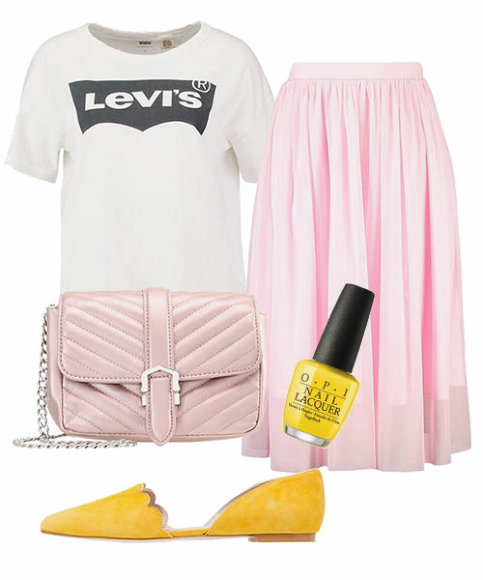 Rosa och gult – tre snygga looks i trendiga färgkombon