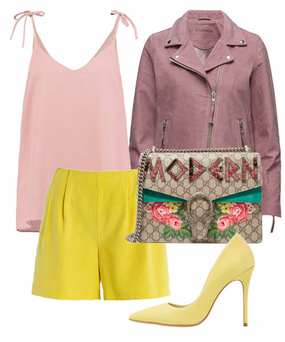 Rosa och gult – tre snygga looks i trendiga färgkombon