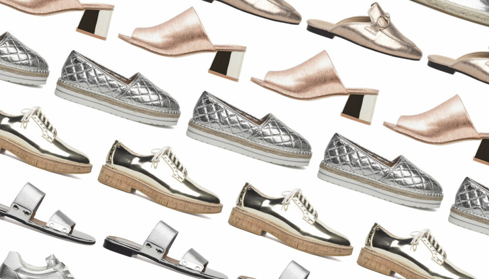 25 snygga sommarskor i metallic - från budget till lyx