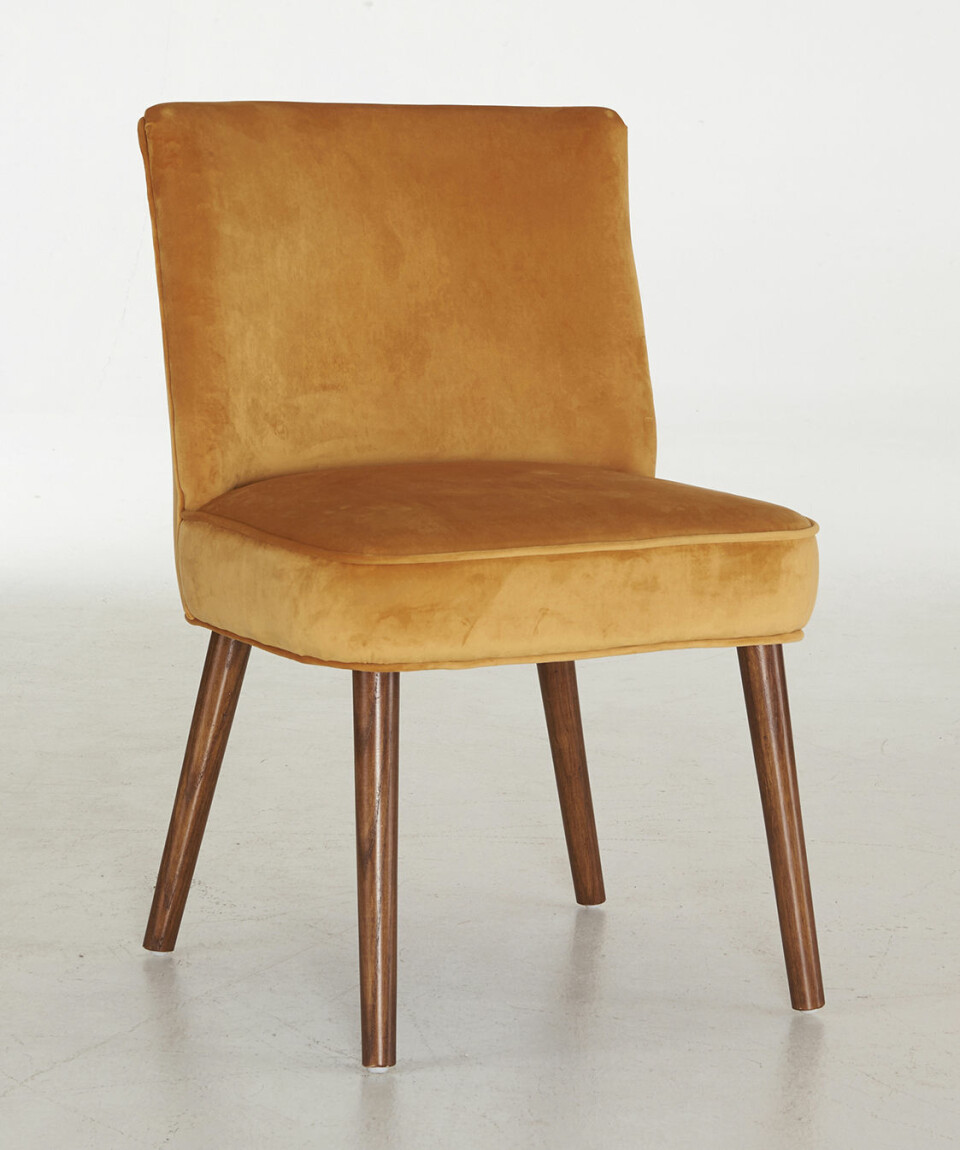 Sammetsstol, ca 400 kr.