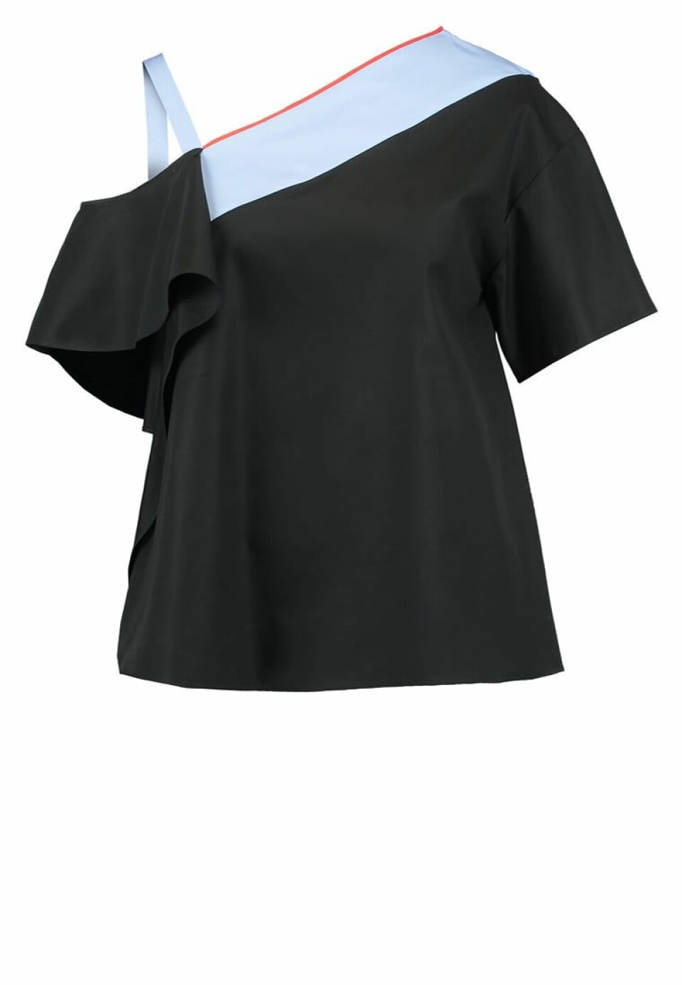 Svart blus med blå och röda detaljer från Sportmax Code.