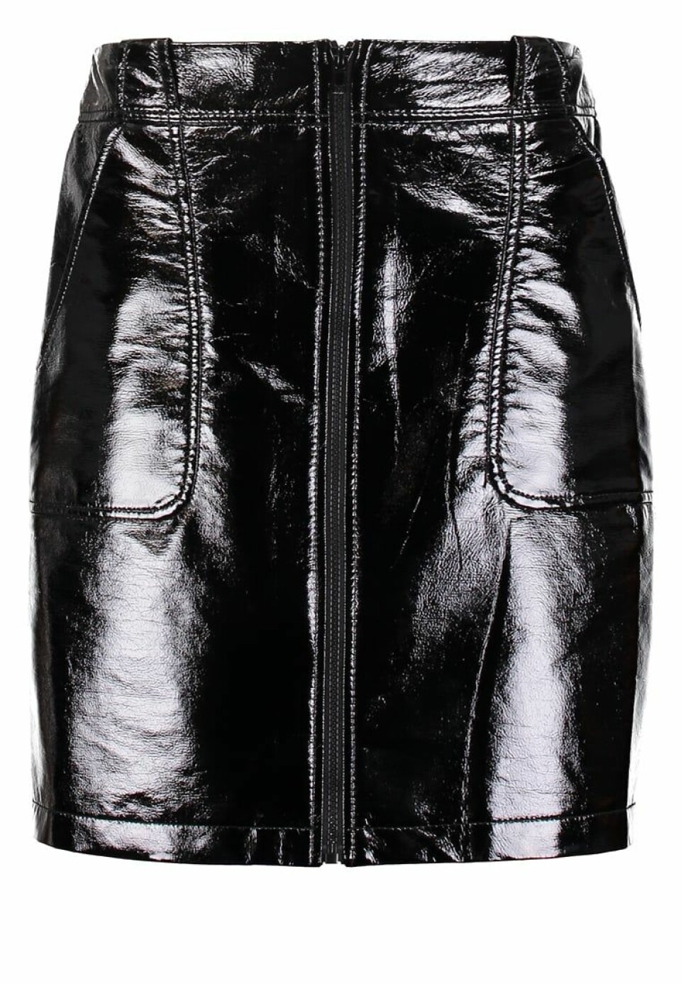 Svart lackkjol från Dorothy Perkins.