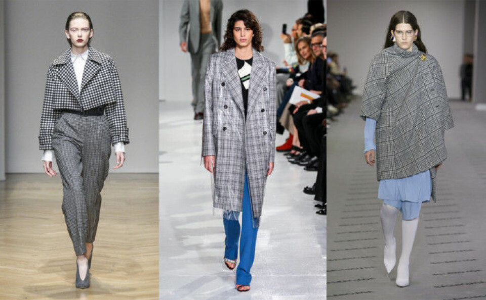 Randigt höstmode från Aquilano Rimondi, Calvin Klein och Balenciaga. Randigt höstmode från Aquilano Rimondi, Calvin Klein och Balenciaga.