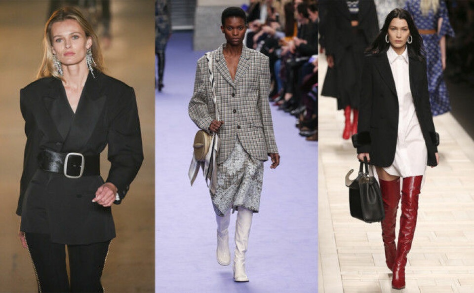 Kavaj från Isabel Marant, Mulberry och Fendi. Kavaj från Isabel Marant, Mulberry och Fendi.