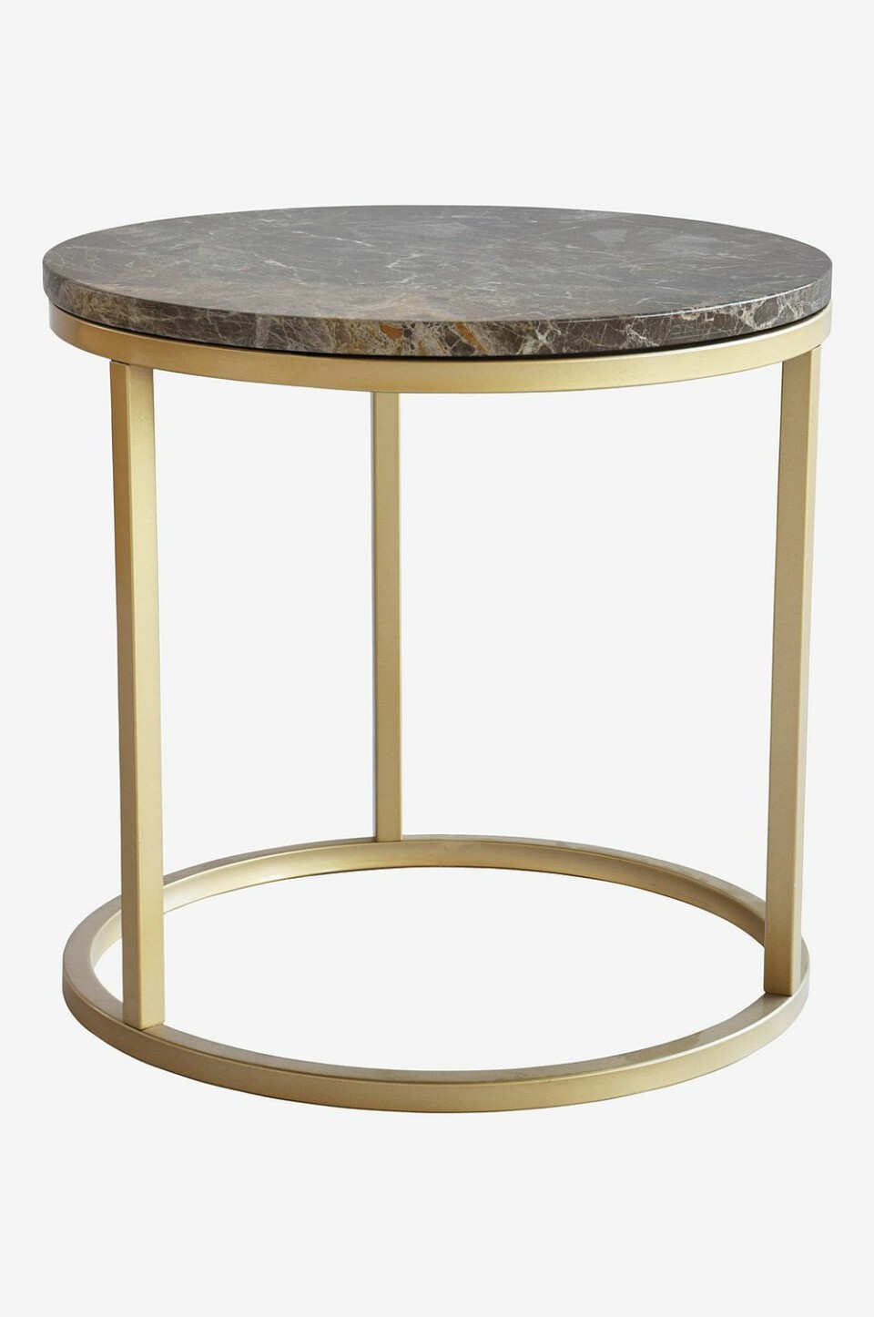 Soffbord Accent i polerad brun marmor.