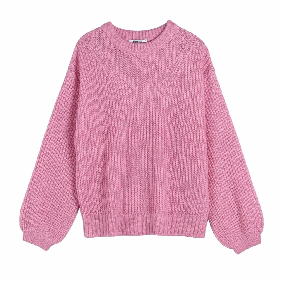 Stickade tröjan Hanna i rosa.