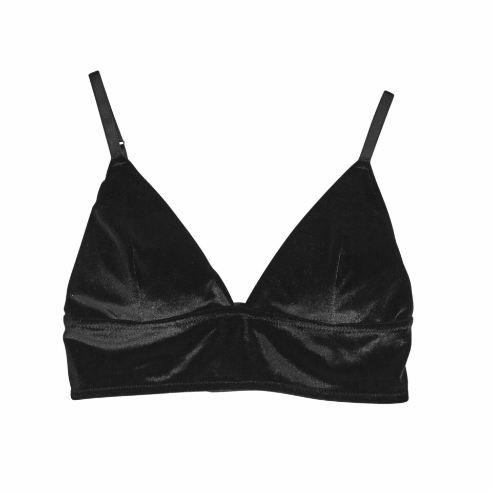 Noelle velvet bralette.