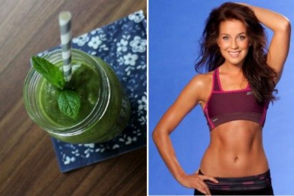 Sofia Sjöströms recept på grön smoothie. Sofia Sjöströms recept på grön smoothie.