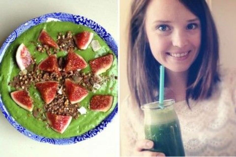 Johannas recept på grön smoothie. Johannas recept på grön smoothie.