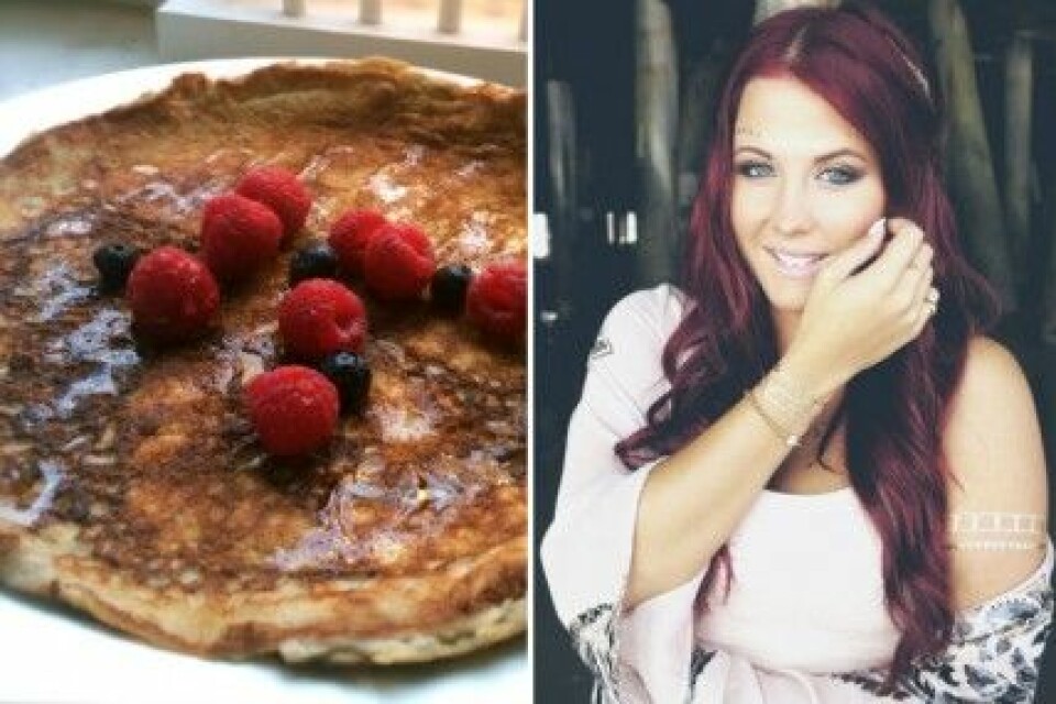 Molly Sandéns recept på bananpannkaka. Molly Sandéns recept på bananpannkaka.