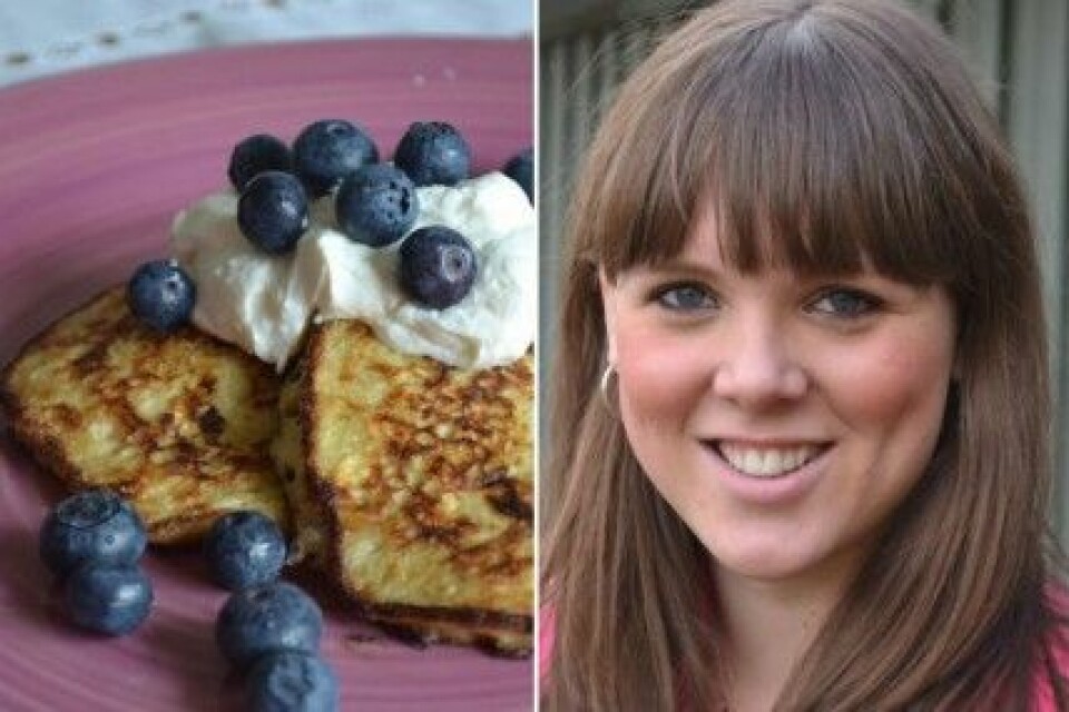 Sandra Callermos recept på bananpannkaka. Sandra Callermos recept på bananpannkaka.