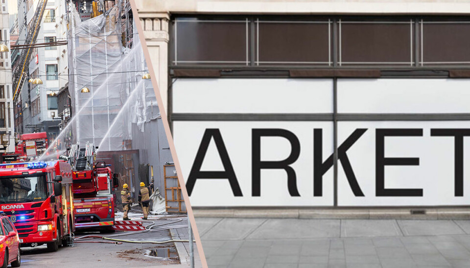 Brand i Stockholm kan äventyra Arkets butiksöppning