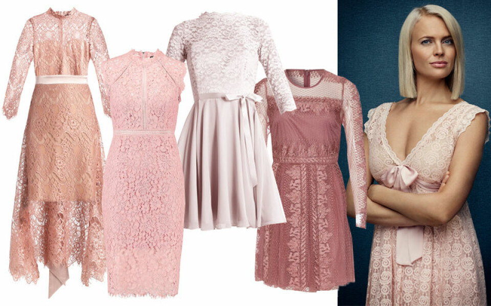 Rosa, spets och diadem! Sno stilen av Mickan i Solsidan