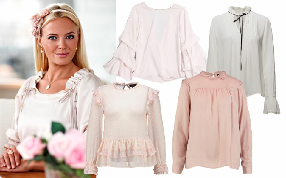 Rosa, spets och diadem! Sno stilen av Mickan i Solsidan