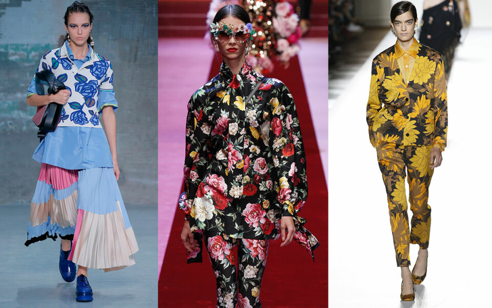 Våren 2018 är blommorna större än någonsin. Marni, Dolce & Gabbana, Dries Van Noten. Våren 2018 är blommorna större än någonsin. Marni, Dolce & Gabbana, Dries Van Noten.