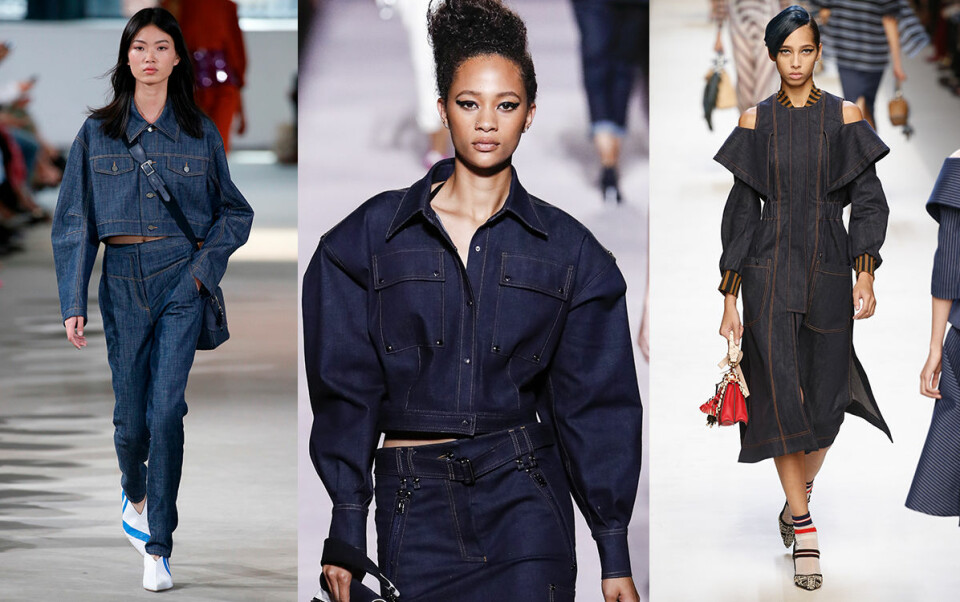 Tibi, Tom Ford och Fendi visade upp inspirerande looks med mörk denim inför våren 2018. Tibi, Tom Ford och Fendi visade upp inspirerande looks med mörk denim inför våren 2018.