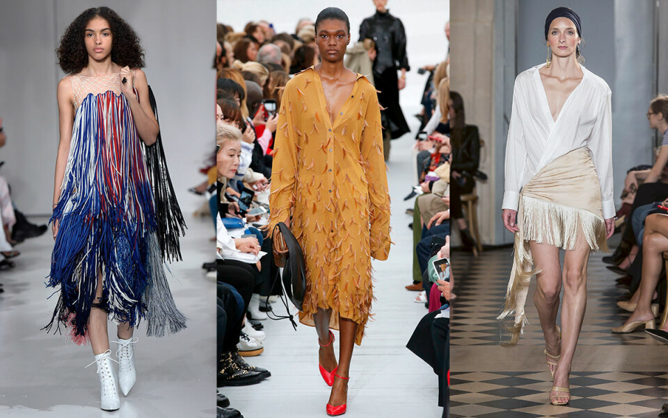 Calvin Klein, Céline och Jacquemus visade varför fransar är en trend att räkna med i vår. Calvin Klein, Céline och Jacquemus visade varför fransar är en trend att räkna med i vår.