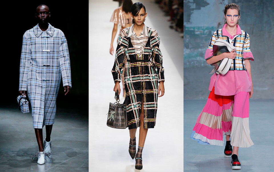Rutigt vårmode från Christopher Kane, Fendi och Marni. Rutigt vårmode från Christopher Kane, Fendi och Marni.