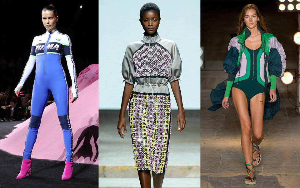 Scuba-material från Fenty x Puma, Mary Katrantzou och Isabel Marant. Scuba-material från Fenty x Puma, Mary Katrantzou och Isabel Marant.