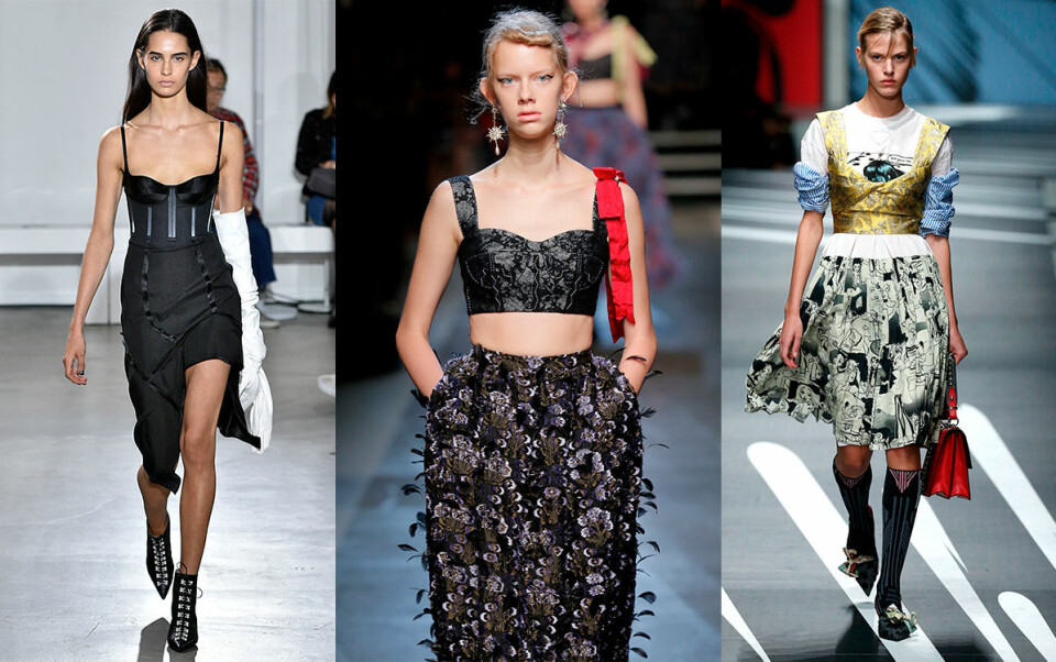 I vår tar vi braletten på allvar. Olivier Theyskens, Erdem, Prada. I vår tar vi braletten på allvar. Olivier Theyskens, Erdem, Prada.