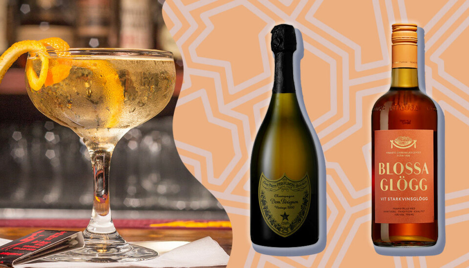 Lyxigaste glöggdrinken gör du med champagne och apelsin