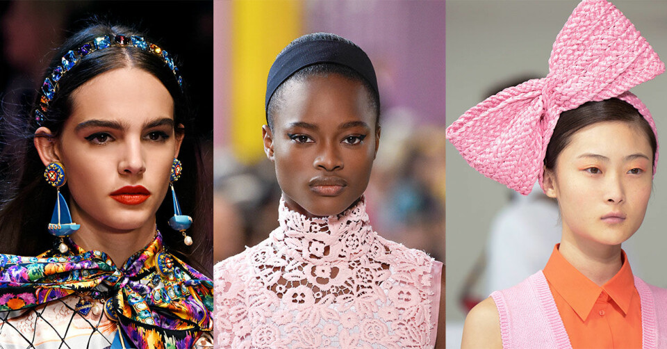 Dolce Gabbana, Miu Miu och Delpozo visade håraccessoarer på catwalken inför våren 2018. Dolce Gabbana, Miu Miu och Delpozo visade håraccessoarer på catwalken inför våren 2018.