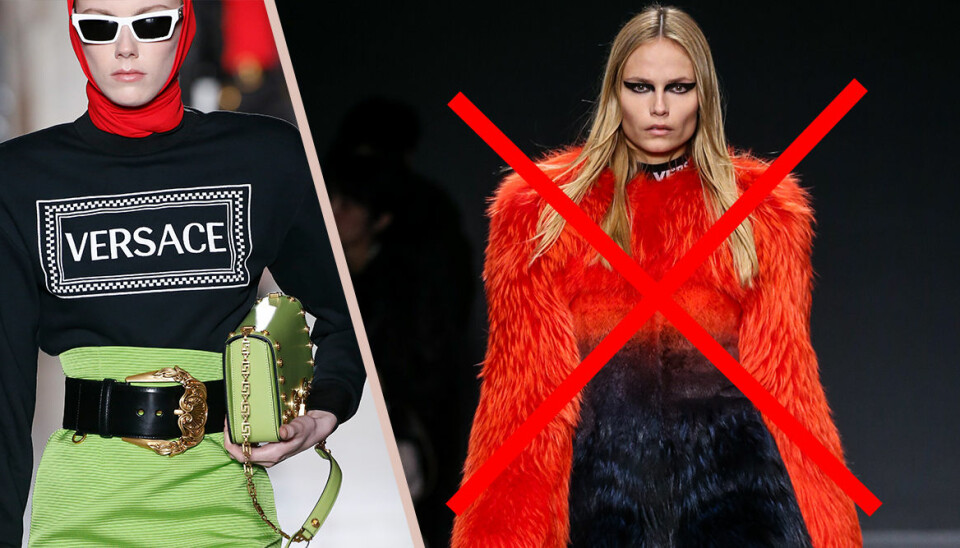 Versace tar rygg på konkurrenterna – slutar med äkta päls