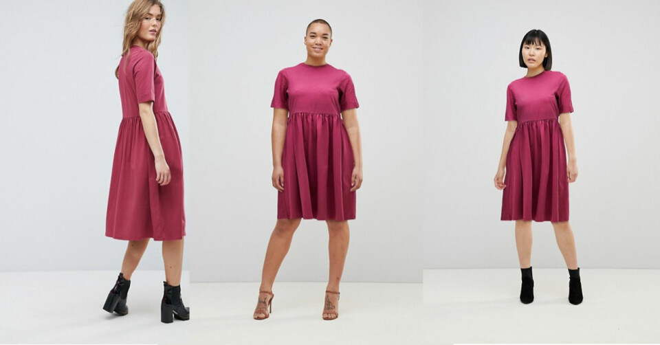 Nu låter Asos modeller med olika kroppstyper visa plaggen