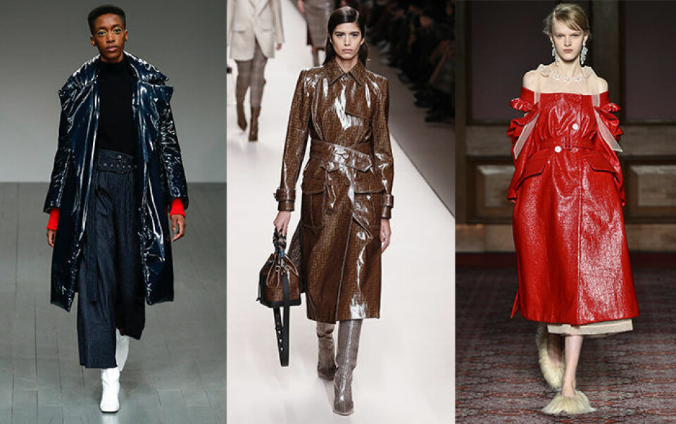 Högblankt material signerat Eudon Choi, Fendi och Simone Rocha på catwalken. Högblankt material signerat Eudon Choi, Fendi och Simone Rocha på catwalken.
