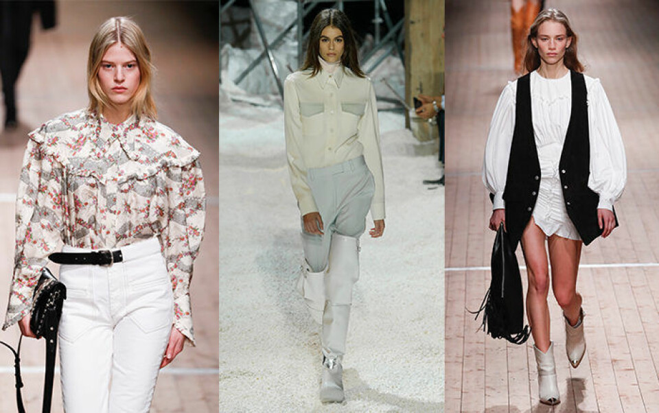 Cowboy-trenden var tydlig när Isabel Marant och Calvin Klein visade upp höstmodet. Cowboy-trenden var tydlig när Isabel Marant och Calvin Klein visade upp höstmodet.