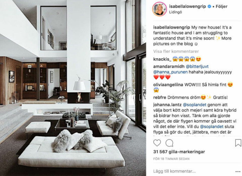 Isabella Löwengrip köper ny villa – för 30 miljoner
