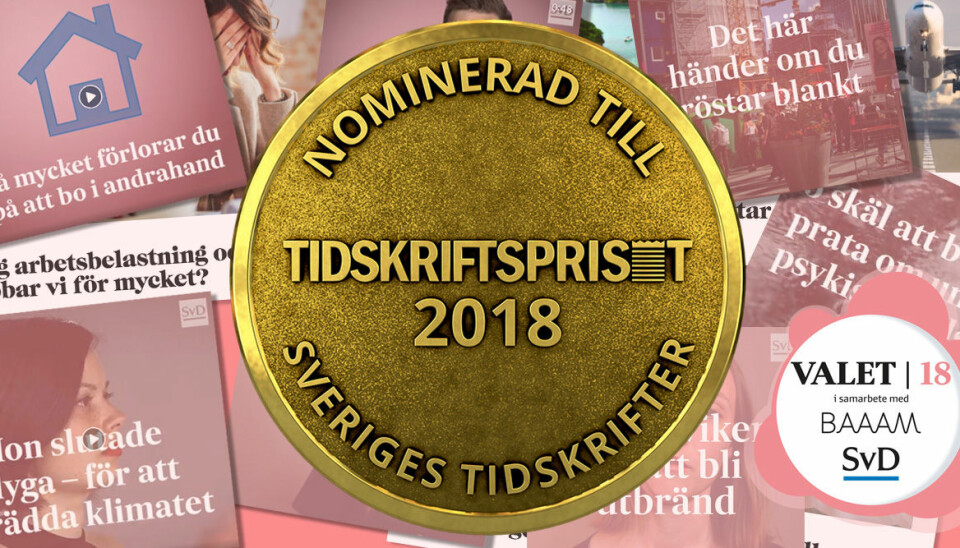 Nu kan Baaam och SvD:s valsamarbete vinna stort journalistpris