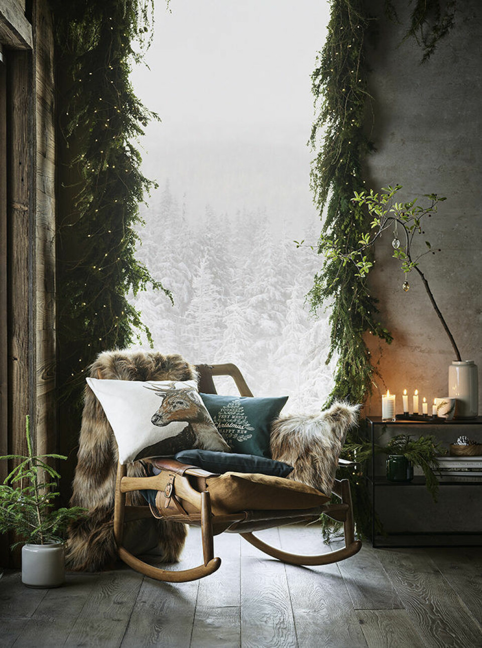 Bärnsten, grönska och mässing – så ser julen 2018 ut hos H&M Home
