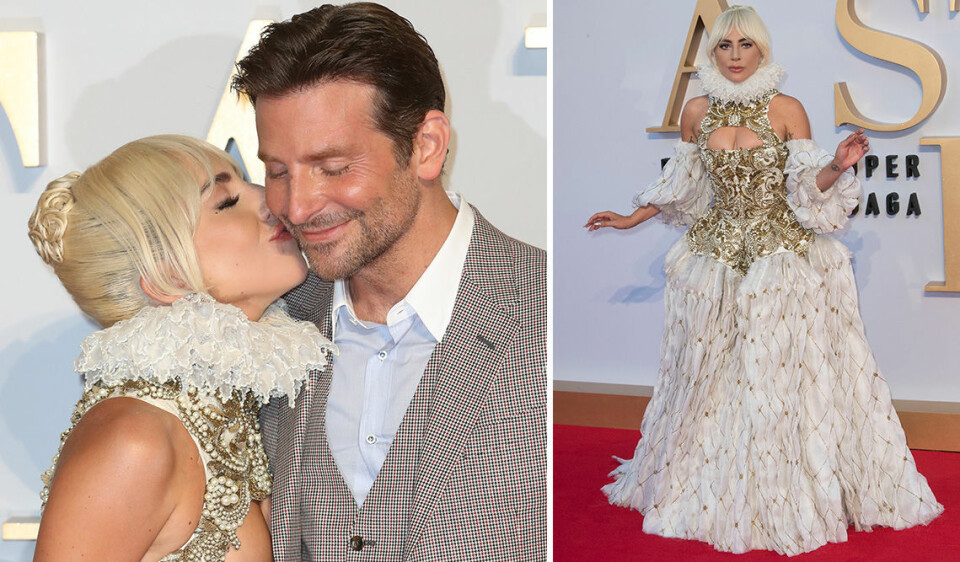Bradley Cooper och Lady Gaga på röda mattan inför premiären av filmen ”A Star Is Born”. Foto: IBL Bradley Cooper och Lady Gaga på röda mattan inför premiären av filmen ”A Star Is Born”. Foto: IBL