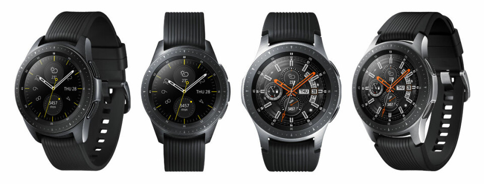 Färgerna Midnight Black (42 mm) och Silver (46 mm). Färgerna Midnight Black (42 mm) och Silver (46 mm).