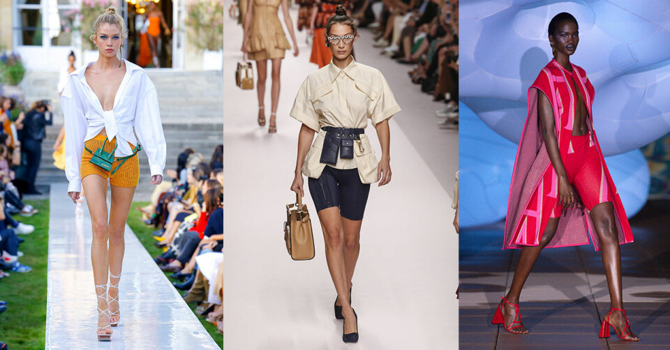 Jacquemus, Fendi och Area visar att cykelbyxan är att räkna med även till våren. Jacquemus, Fendi och Area visar att cykelbyxan är att räkna med även till våren.