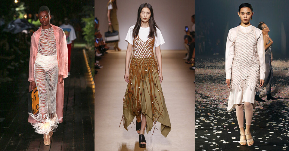 Pyer Moss, Salvatore Ferragamo och Christian Dior visade upp nätplagg inför våren 2019. Pyer Moss, Salvatore Ferragamo och Christian Dior visade upp nätplagg inför våren 2019.